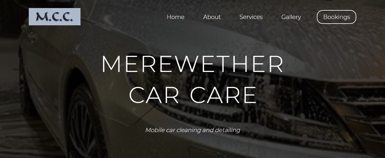 Screenshot of Merewether Car Care Home Page